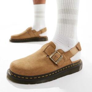 Dr Martens unisex Jorge II mules in tan suede size 8 men’s size women’s 9